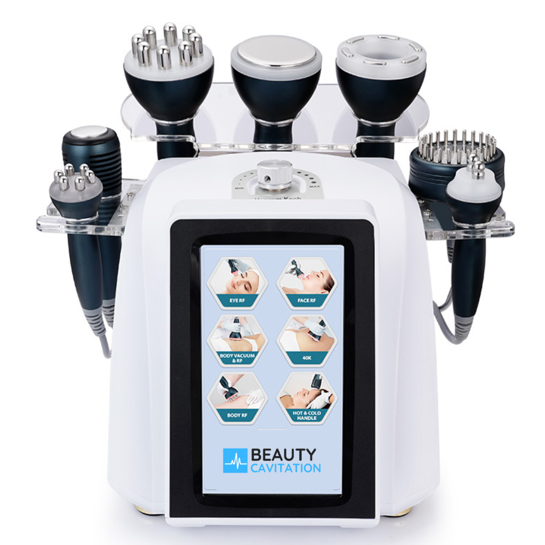 Beauty Cavitation V2 – 7 in 1 40k Cavitation Machine RF with Facial LED & Hot / Cold Hammer